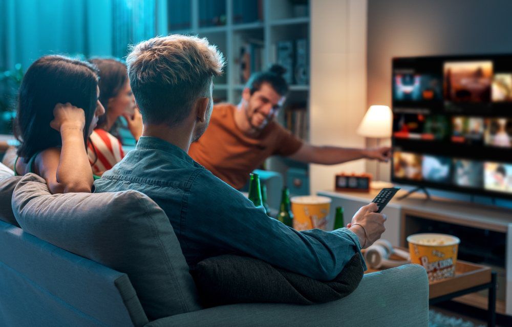 Family streaming TV at home